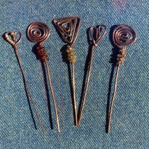 handmade swirl copper toker poker